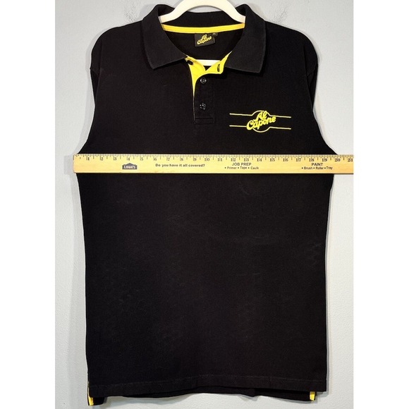 Al Capone Polo Shirt Mens Extra Large Black Nuber18 Cigarillo Short Sleeve - Picture 8 of 9